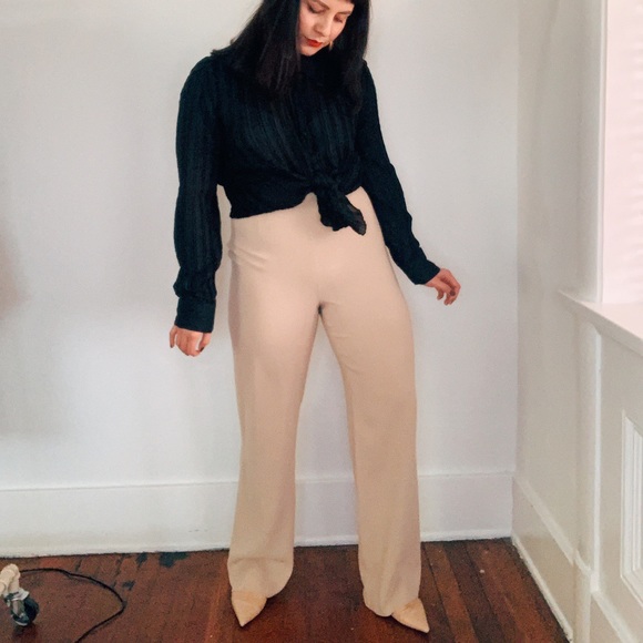 Max Mara Cream Tan Trousers - Picture 4 of 4